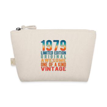 Limited Edition Since 1979 Birthday Vintage 1979 - Organic Pouch - nature - Front
