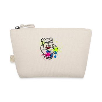 bulldog farbig splash - Bio-Täschchen - Natur - Vorne
