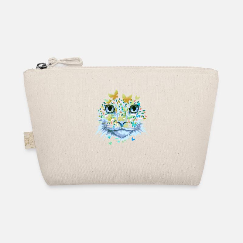 Katze Katzengesicht Katzen Kätzchen Blumen Insekt - Bio-Täschchen - Natur