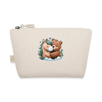 Cuddling Horse And Bear In Love - Bio-Täschchen - Natur - Vorne