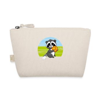 Cute raccoon are volleyball coach - Organic Pouch - nature - Front
