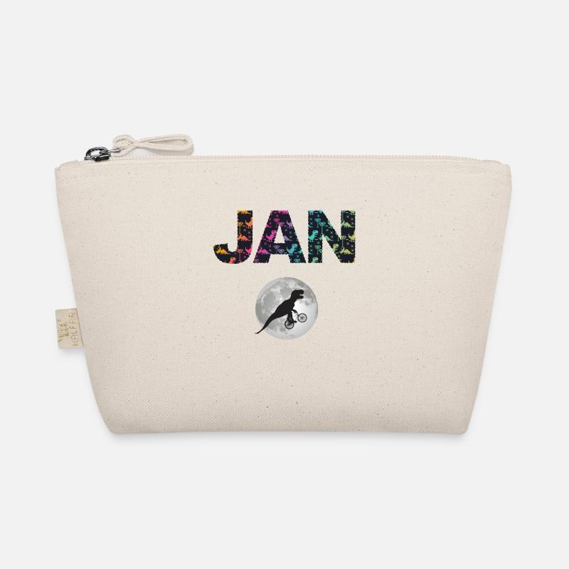 JAN - Beautiful boy name with dinosaur Organic Pouch