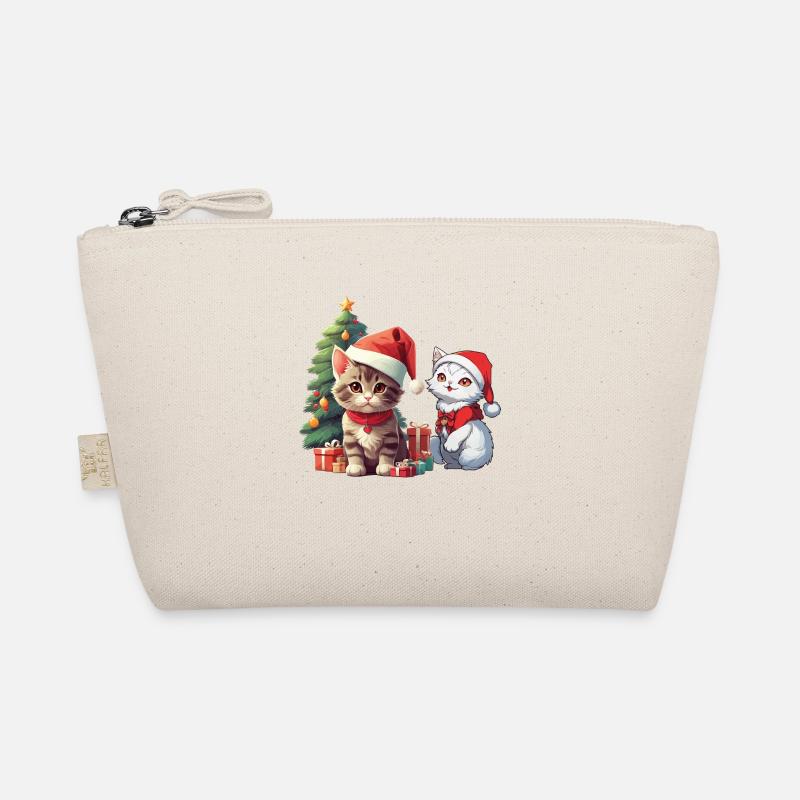 Christmas Christmas Cat Cats Nicholas Xmas Organic Pouch