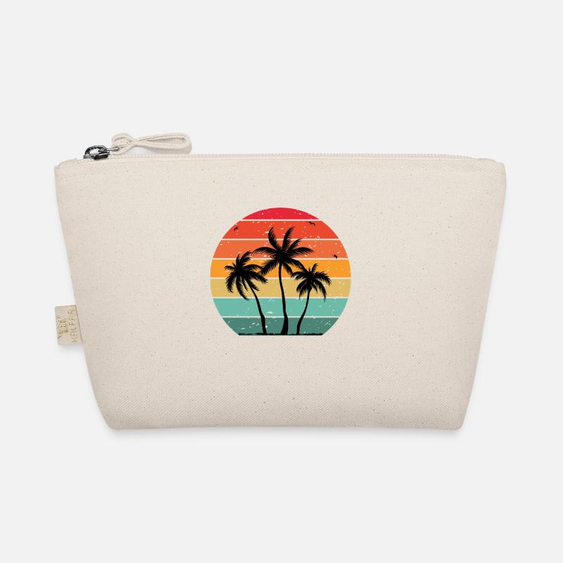 Beach summer holidays palm trees Organic Pouch