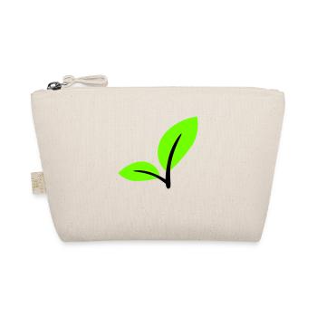 2 Green Beautiful Leaves Eco Spring Summer Nature - Organic Pouch - nature - Front