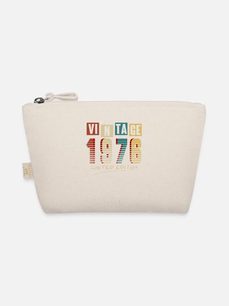 Jahrgang 1976: Limitierte Auflage - 49. Jubiläum. - Bio-Täschchen - Natur - Vorne