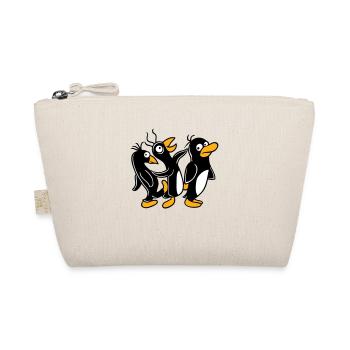 Crazy penguins running stupid kicking team friends - Organic Pouch - nature - Front