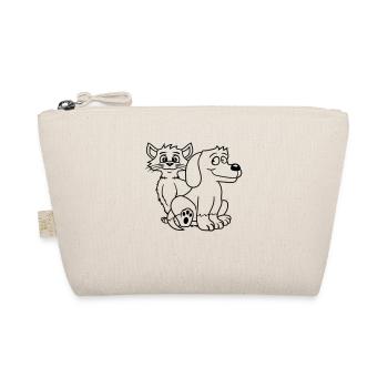 Chien Chat Deux Amis Équipe Chaton 2 Duo Équipage - Trousse biologique - nature - Devant