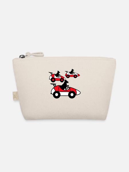 3 Dogs Driving Race Autosport Racing Cars Team - Organic Pouch - nature - Front