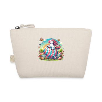 Easter Unicorn – Colorful Easter Egg Design - Organic Pouch - nature - Front