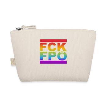 FCK FPÖ - LGBTQ Rainbow Colors - Organic Pouch - nature - Front