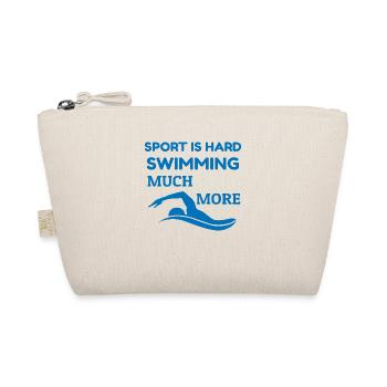 Engagierter Schwimmer - Sport ist schwer Zitat - Bio-Täschchen - Natur - Vorne