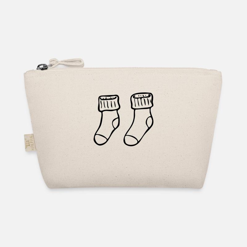 Paar Socken - Bio-Täschchen - Natur