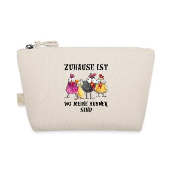 zuhause ist wo meine Hühner sind - Bio-Täschchen - Natur - Vorne