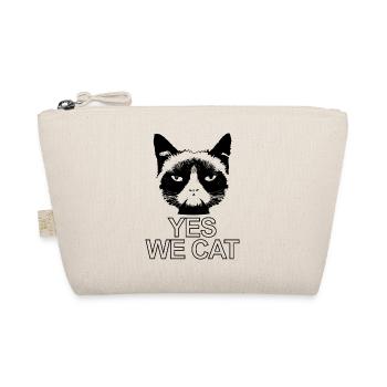 böse guckende Katze Yes we cat Kater cat - Bio-Täschchen - Natur - Vorne