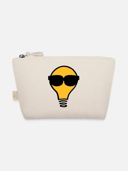 Nerd Birne Glühbirne Sonnenbrille - Bio-Täschchen - Natur - Vorne
