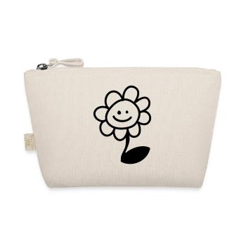 Happy Flower - Line - Organic Pouch - nature - Front