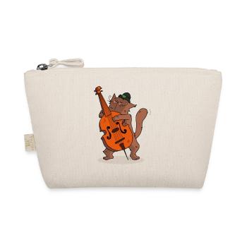 Mrou le chat, jazz et contrebasse - Trousse biologique - nature - Devant