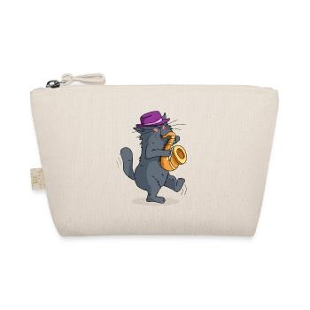 Mrou le chat saxophoniste - Trousse biologique - nature - Devant