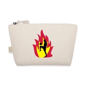 Fussball Feuer - Bio-Täschchen - Natur - Vorne