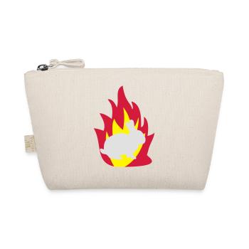Hase im Feuer - Bio-Täschchen - Natur - Vorne