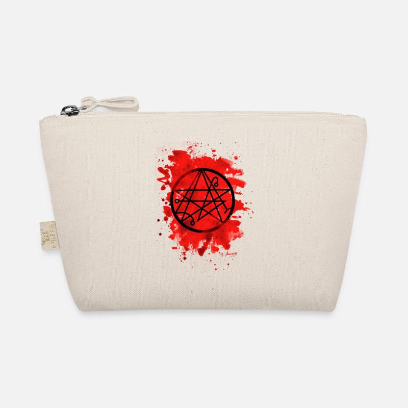 Necronomicon bleached - red Bio-Täschchen