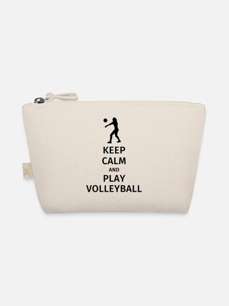 keep calm and play volleyball - Bio-Täschchen - Natur
