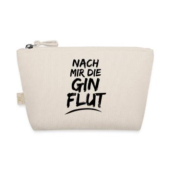 Jutebeutel mit Spruch "NACH MIR DIE GIN FLUT" - Bio-Täschchen - Natur - Vorne
