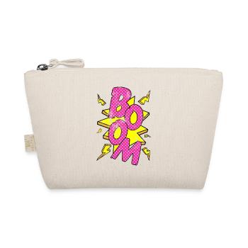 Pop Art / Comic: BOOM - Speech bubble, lightnings - Organic Pouch - nature - Front