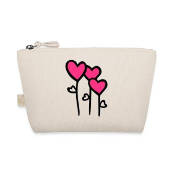 HEART flowers - Organic Pouch - nature - Front