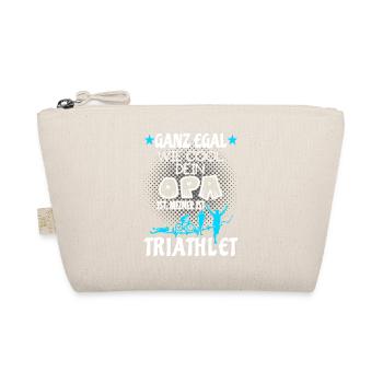 Kinder Triathlon T-Shirt - Opa ist Triathlet - Bio-Täschchen - Natur - Vorne