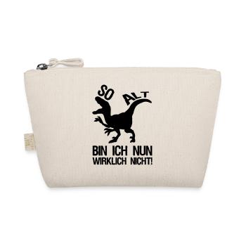 Dinosaurier Alter Geburtstag, Sprüche, Geschenk - Bio-Täschchen - Natur - Vorne