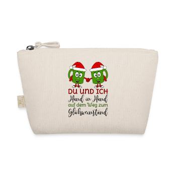 Glühwein - Du und Ich Hand in Hand Glühweinstand  - Bio-Täschchen - Natur - Vorne