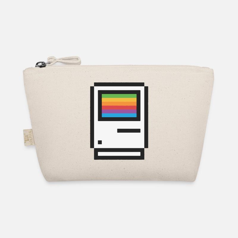 Retro Rainbow Gradient T-Shirt Design Organic Pouch