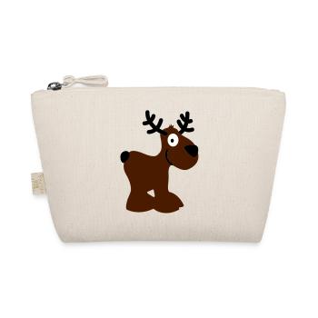 cute moose caribou reindeer deer christmas norway - Organic Pouch - nature - Front
