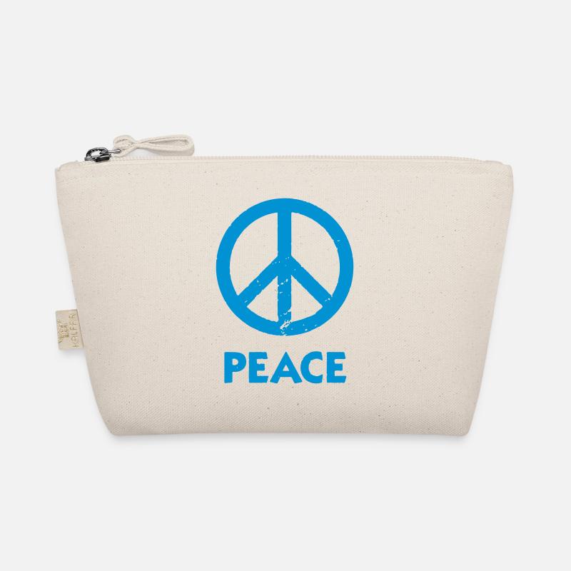 Peace Peacezeichen Love and Peace - Bio-Täschchen - Natur