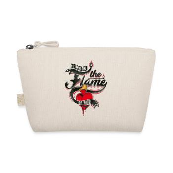 HEART FLAMME - Romantic Heartfelt Gift - Organic Pouch - nature - Front
