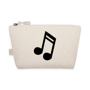 Note 16th Music Tones Gift Idea - Organic Pouch - nature - Front