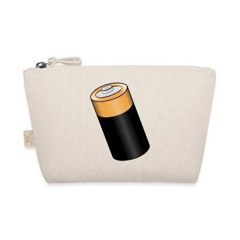Batterie. Geschenkidee - Bio-Täschchen - Natur - Vorne