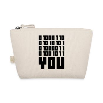 Binärcode F**k YOU – Geek Code & Nerd Humor - Bio-Täschchen - Natur - Vorne