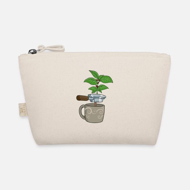 Kaffeemaschine Bohne Pflanze Kaffee Heiß Geschenk - Bio-Täschchen - Natur