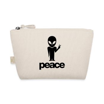alien_peace_symbol_f1 - Organic Pouch - nature - Front