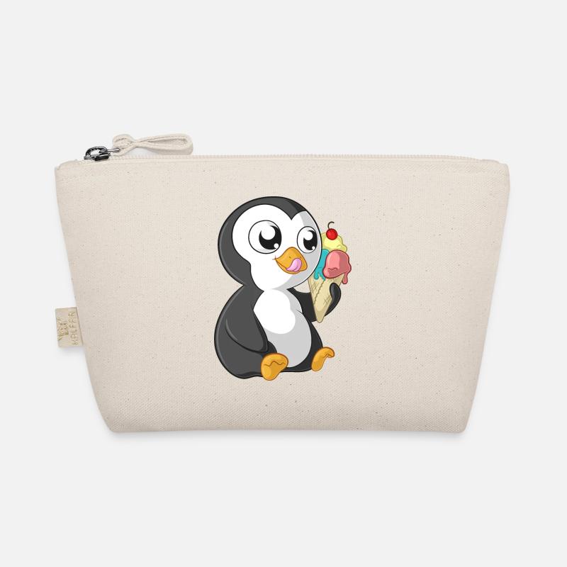 Sommer Comic Pinguin - Bio-Täschchen - Natur