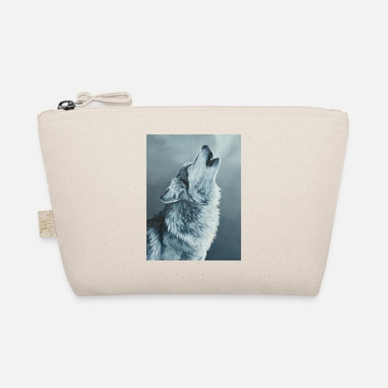 Grauer Wolf Bio-Täschchen