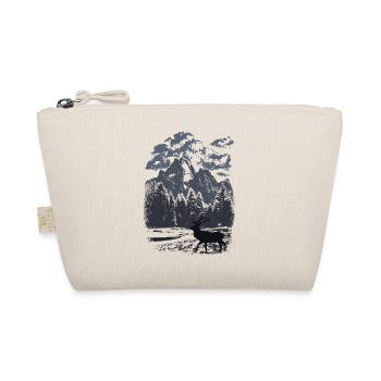 Forêt de montagne et cerf rouge (bleu) - Trousse biologique - nature - Devant