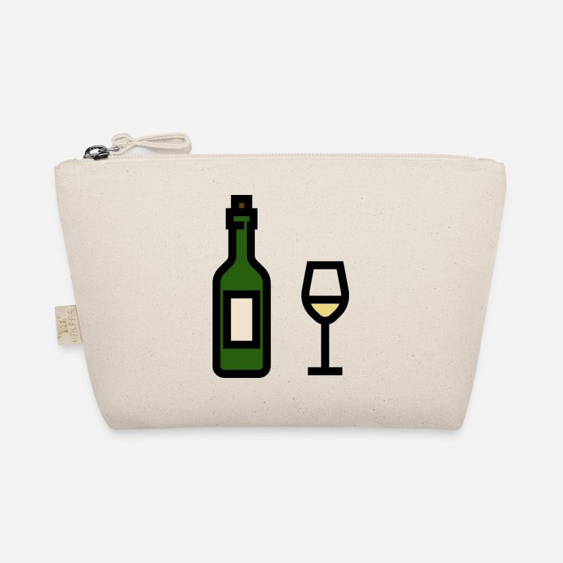 White wine glass with white wine bottle Organic Pouch