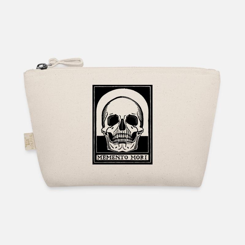 Memento Mori (schwarze Version) - Bio-Täschchen - Natur