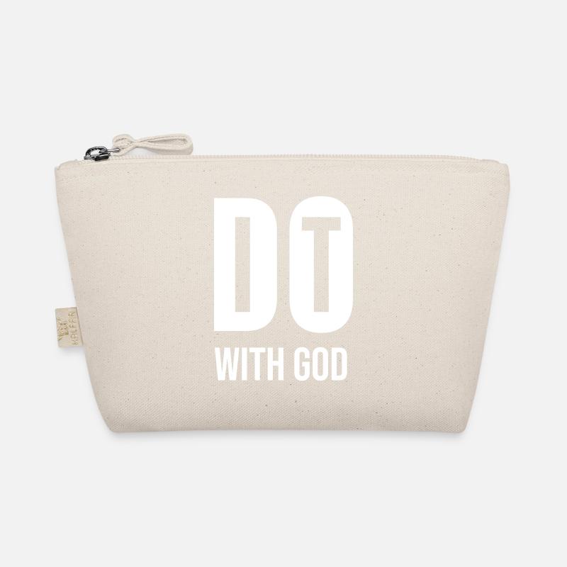 Do it with God - cooles christliches Geschenk - Bio-Täschchen - Natur