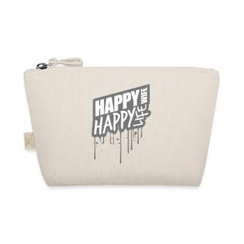 graffiti tropfen stempel happy wife life ehefrau g - Bio-Täschchen - Natur - Vorne