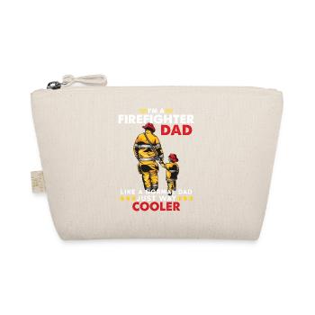 Firefighter dad fireman firefighter gift dad - Organic Pouch - nature - Front